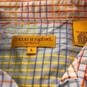 NWOT. Men’s Dress Shirt. Tricot St Raphael. Size Large